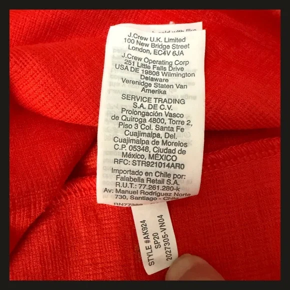 J.Crew Red Faux Wrap Slip On Dress Women’s Medium SP20 AK924 Midi Viscose EUC - Picture 11 of 12